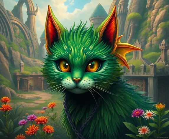 green dragon cat