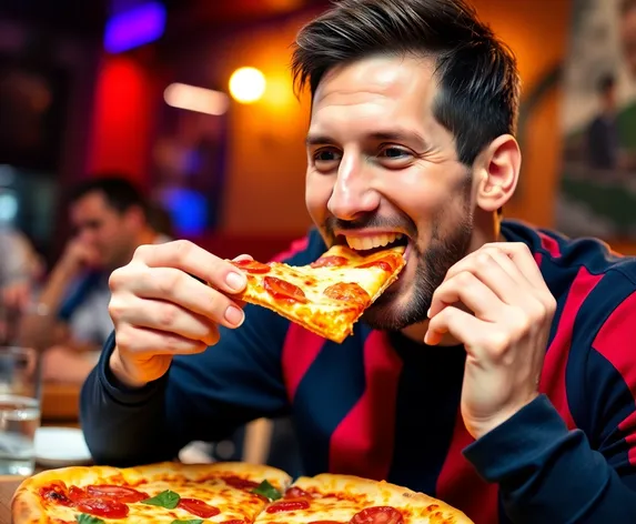 messi pizza photo