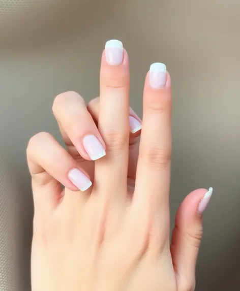 short white tip nails