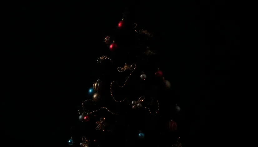 christmas tree with black