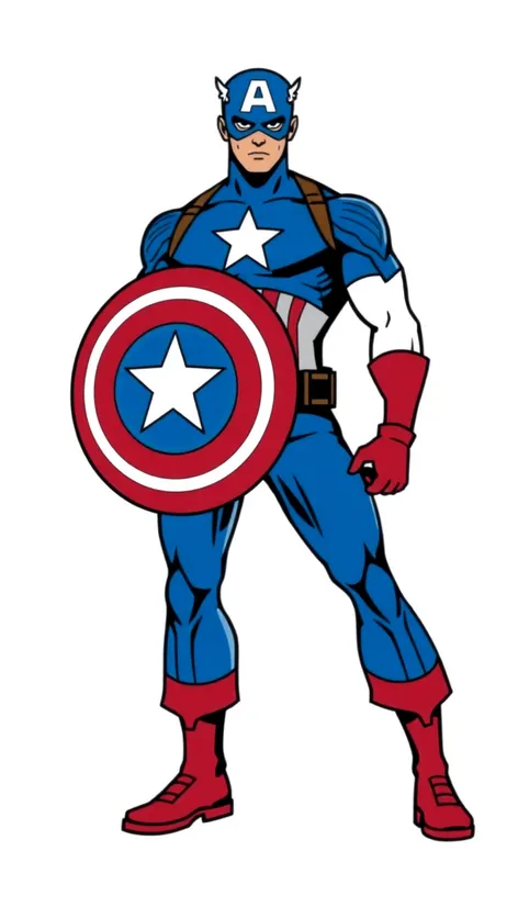 easy captain america drawing