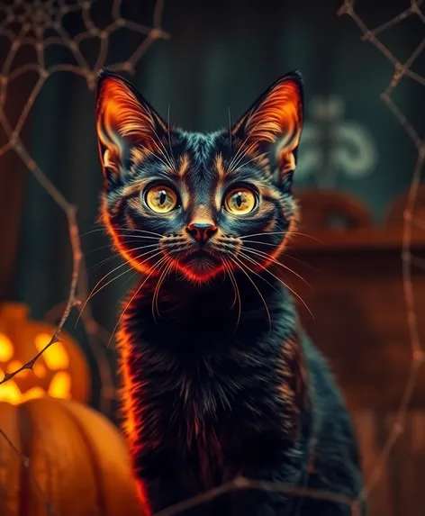 vintage halloween cat