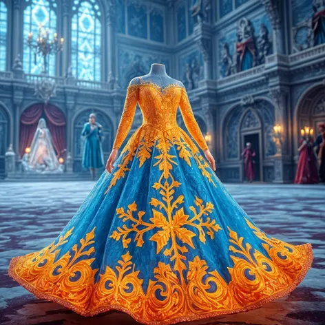 Queen Elsa fire dress