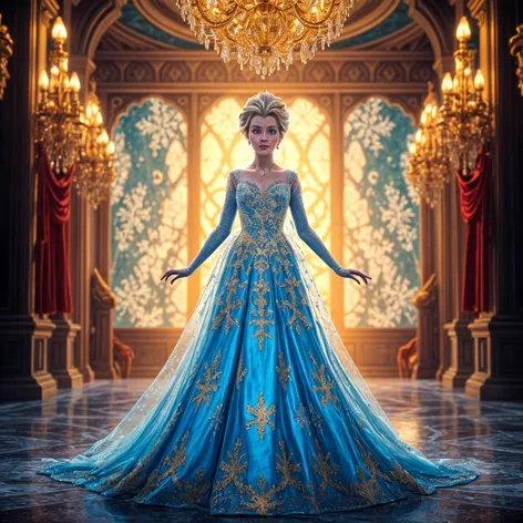 Queen Elsa fire dress