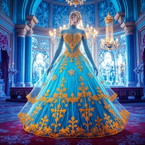 Queen Elsa fire dress