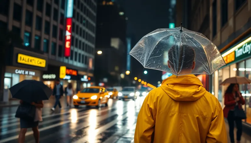 yellow rain jacket