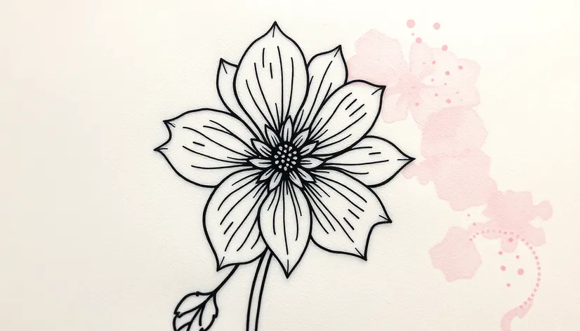 flower tattoo outline