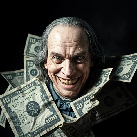 evil smiling benjamin franklin