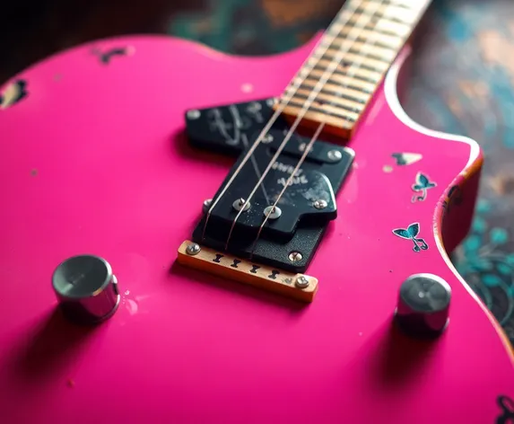 pink guitar