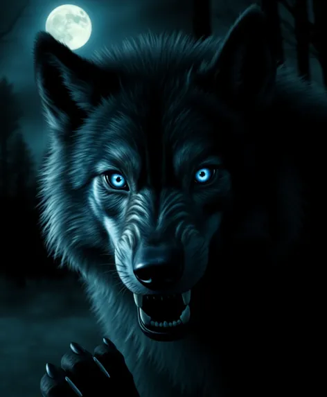 blue eyes werewolf