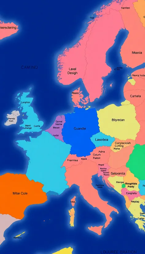 mapa de europa con