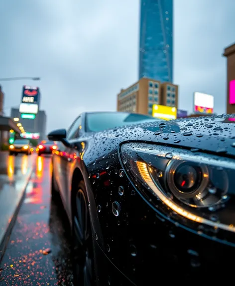 rainy car images 4k