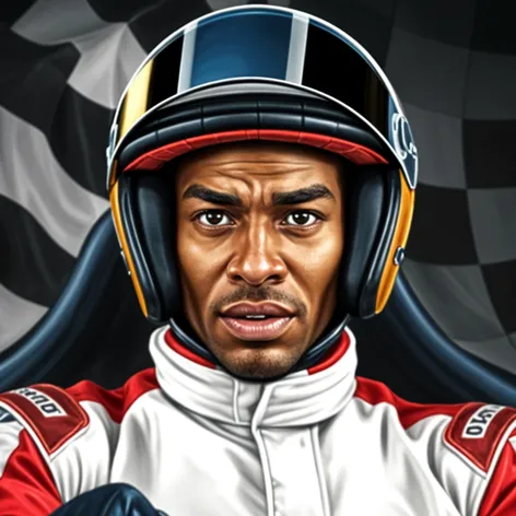 Black male racing driver