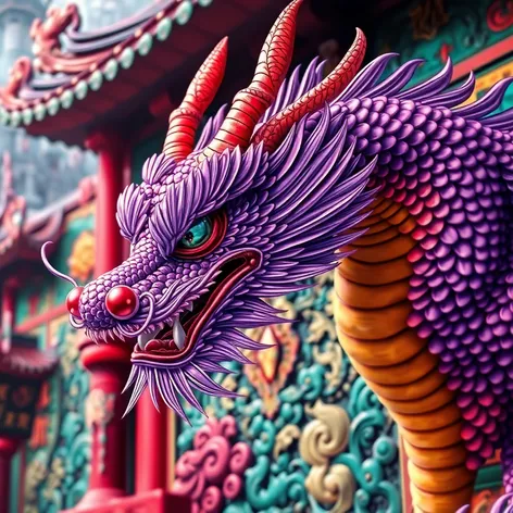 chinese dragon purple