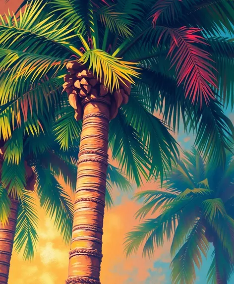 palm tree painting