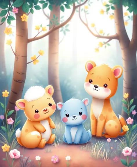 cute baby animals coloring