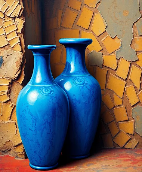 blue vases