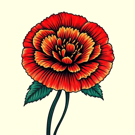 tattoo of carnation flower