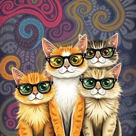 cats in glasses