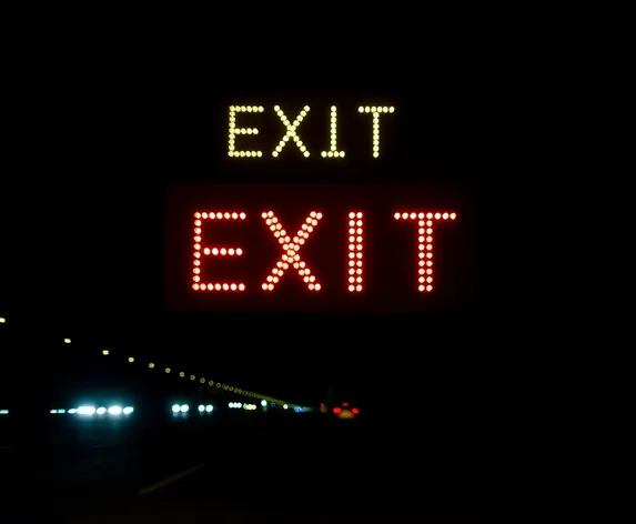 highway exit sign