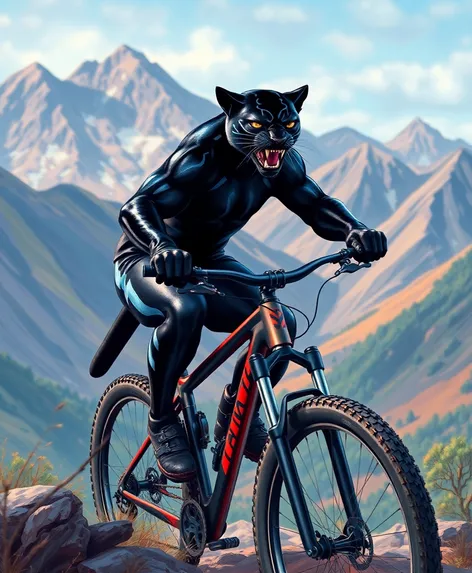 a black panther riding