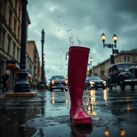 pink rain boots