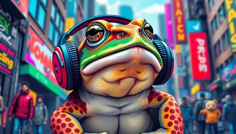 toad with headphones