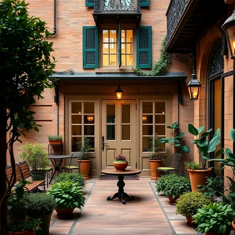 historic front patio landscaping