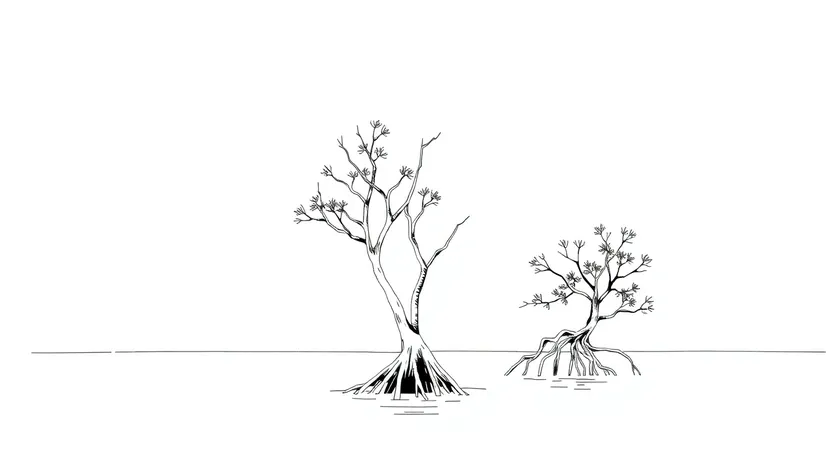 mangrove tree simple sketch