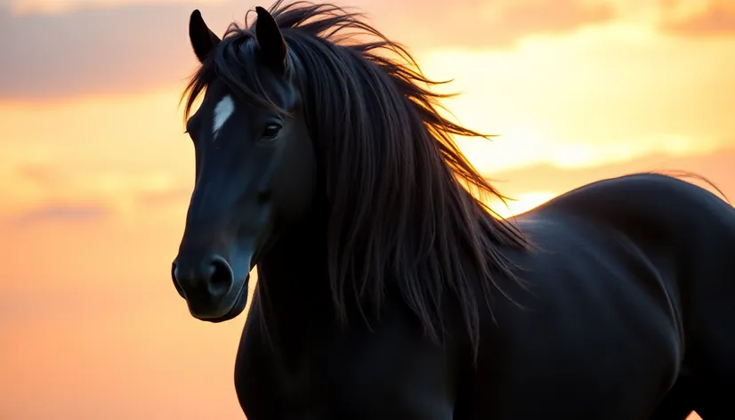 black clydesdale horse