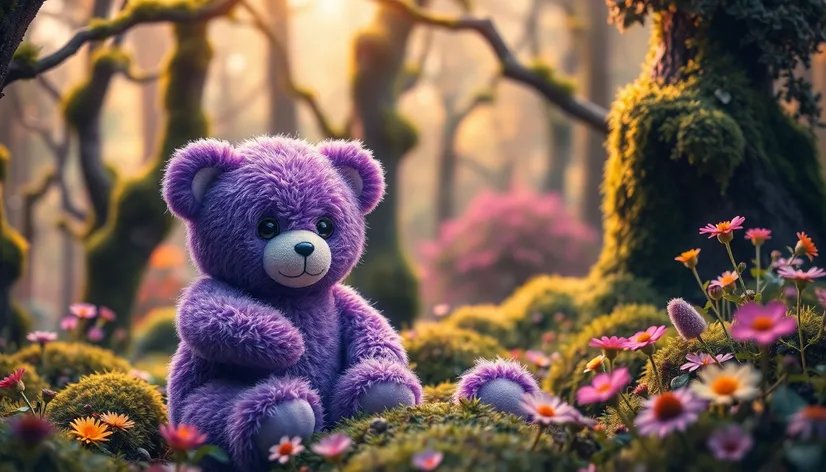 purple teddy bear