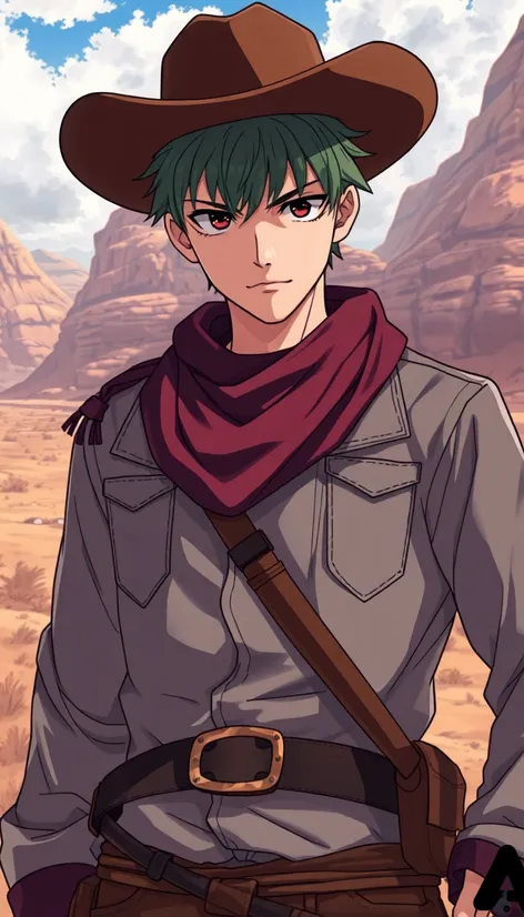 male anime cowboy