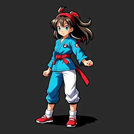 Karate girl Pokémon trainer