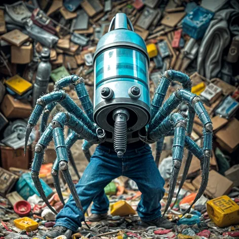 Arachnid with blue jeans