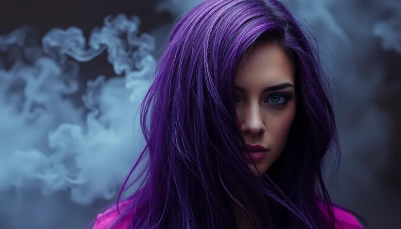 smoke purple hair