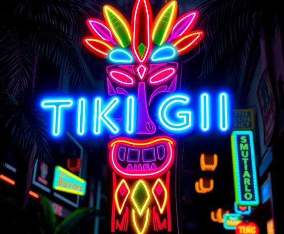 tiki neon sign