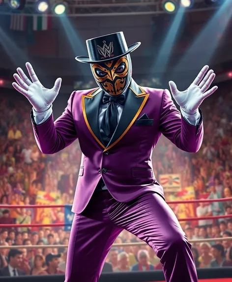 luchador in suit