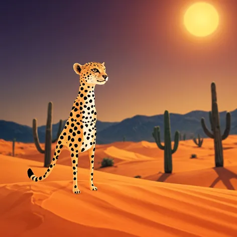 Stick figure animal cheetah