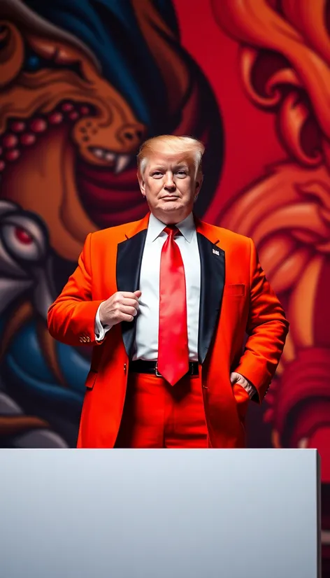 trump in orange