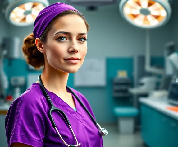 purple scrubs