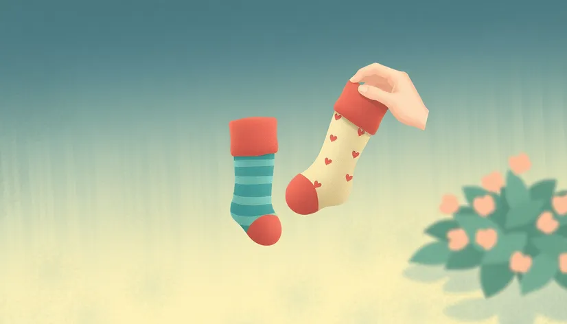 hand holding socks