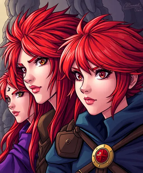 redhead characters