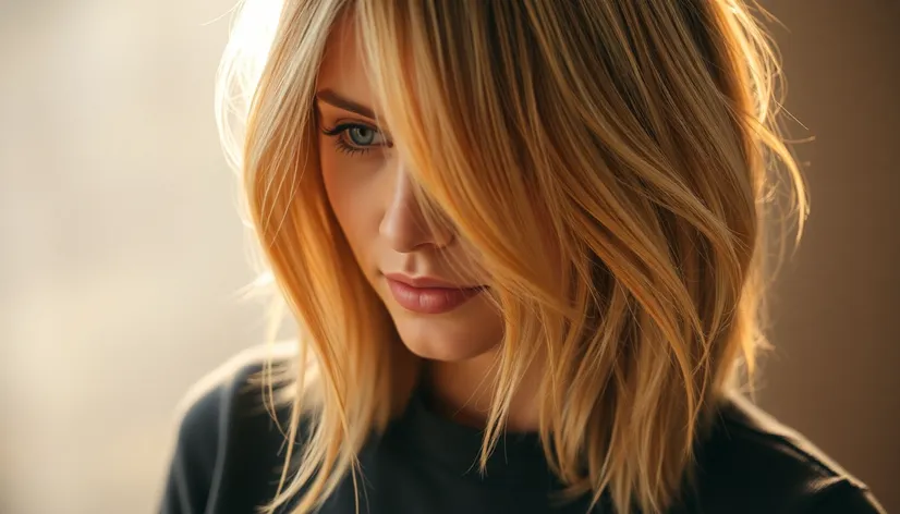 shoulder length hair blonde