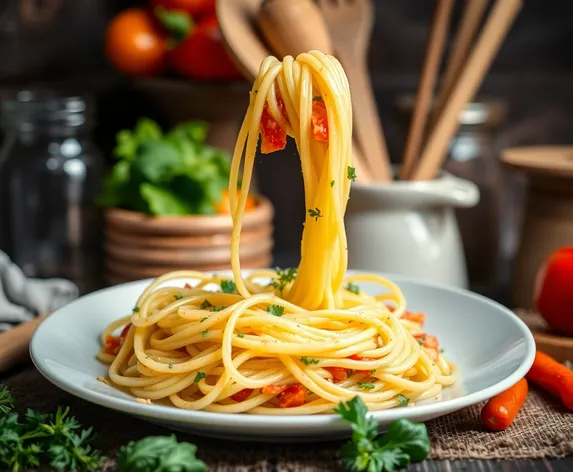 pipette pasta with vegetables