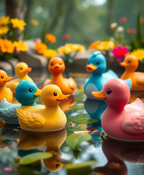 duck pond background kawaii