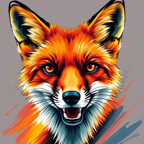 fox painted face