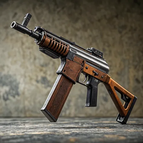 An AK-47 firearm mixed