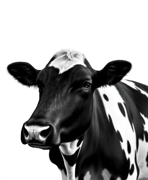 black white cow