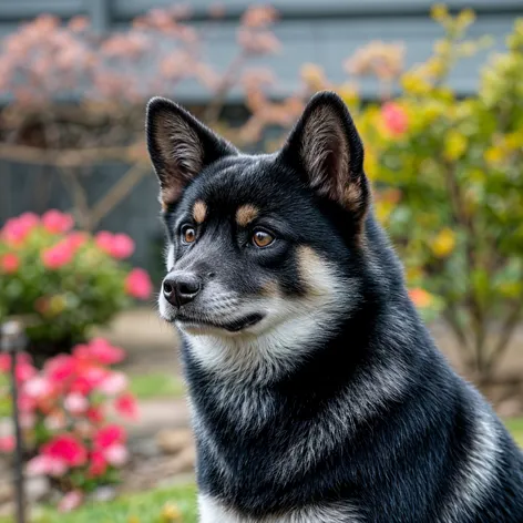 black shiba inu dog