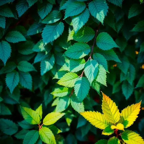 shades of blue leaves